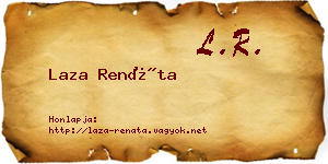 Laza Renáta névjegykártya