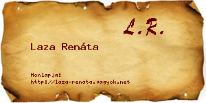 Laza Renáta névjegykártya